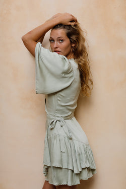 Mini Wrap dress. Resort and summer dress. Unique natural bridesmaid robe Lylou the label Mini Wrap dress. Resort and summer dress. Unique natural bridesmaid robe Lylou the label